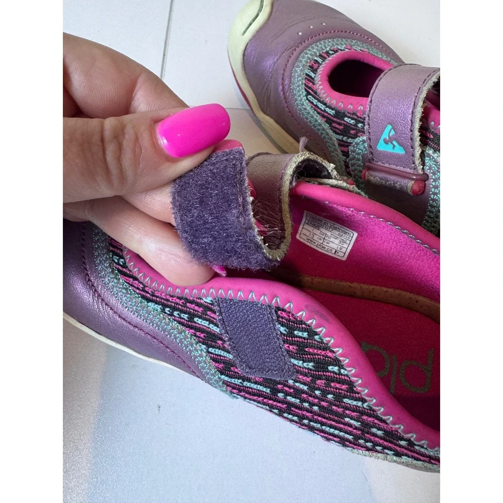 Plae Emme Mary Jane‎ Sneakers Kids Size 1 Purple Metallic Active School Casual